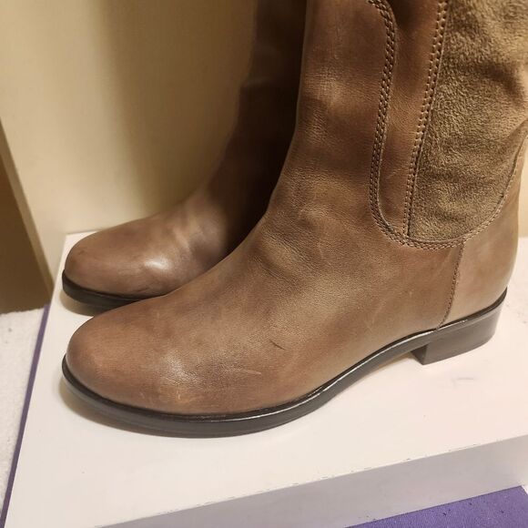 NEW Cole Haan "Isabelle" Taupe Leather/Suede-Over-the-Knee Boots Sz.7.5 Ret $329 - Picture 4 of 10